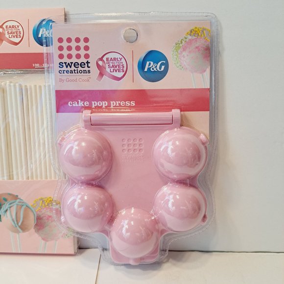 Sweet Creations Pink Cake Pop Press Promo Breast Cancer & Pop Sticks P&G NEW! - Picture 2 of 6